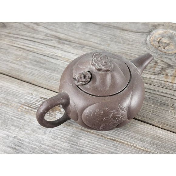 Nixing Teapot Zisha Clay 12oz Teapot Purple Clay Chinese Dragonhead moves - Picture 5 of 10